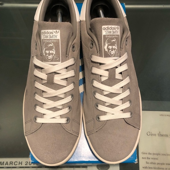 Adidas Stan Smith 10.5 suede leather grey - Picture 7 of 8